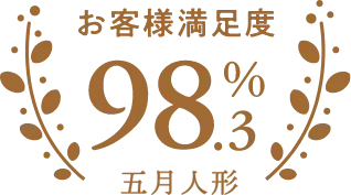 お客様満足度98.3%五月人形