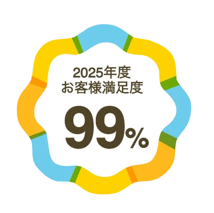 2025年度 お客様満足度99%